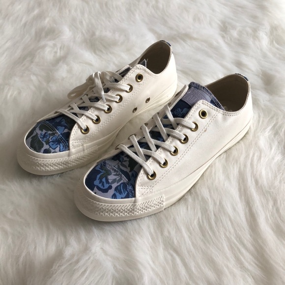 blue floral converse